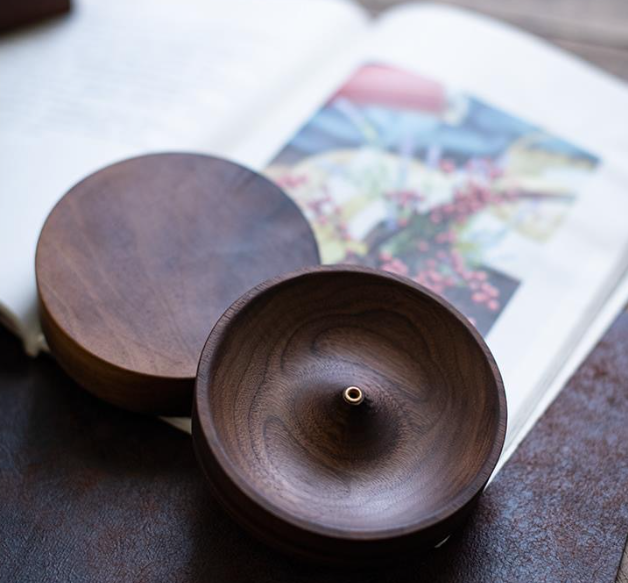 Walnut Wood Incense Holder - Image 3