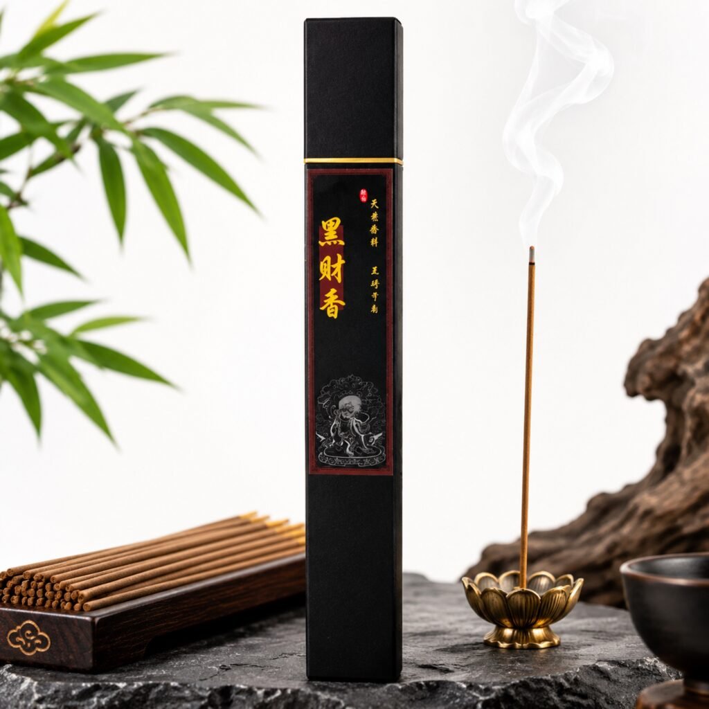 Natural Black Wealth Incense Sticks | Grounding Woody Home Incense